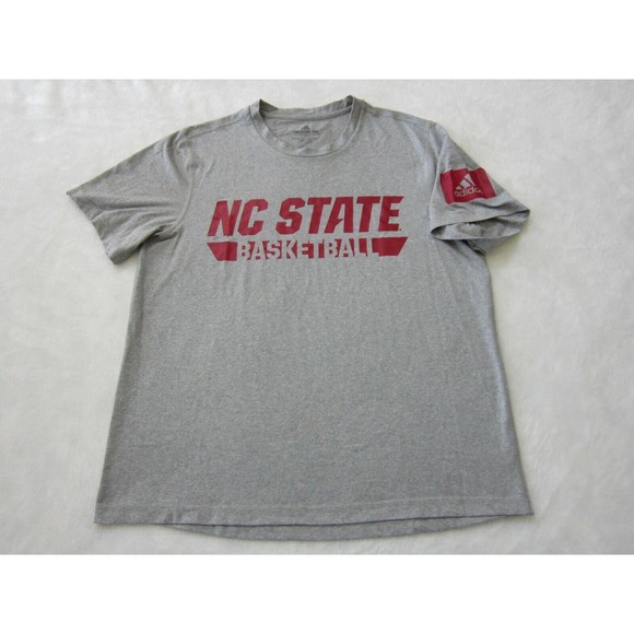 Adidas Mens NC State Wolfpack Basketball Shirt Team Issue Gray Medium NCSU Tee T - Picture 3 of 10